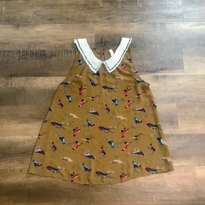 Unique bird shirt with collar!